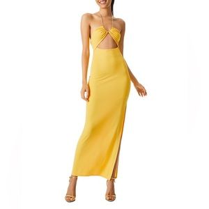 Alice + Olivia Sariya Womens Chain Maxi Halter Dress Revolve Dress